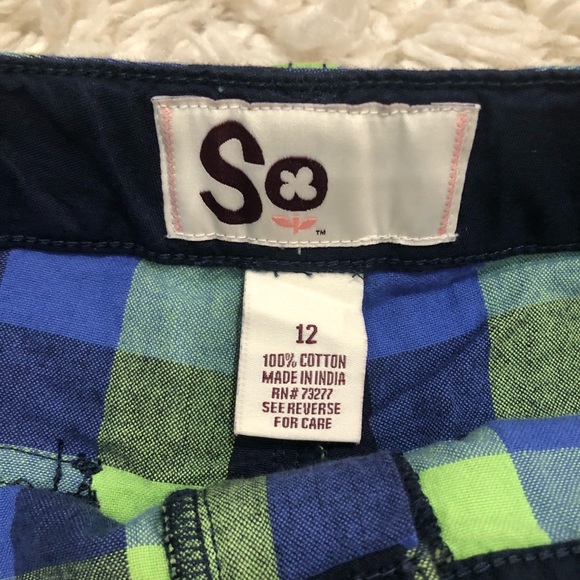 SO - Kids plaid print shorts - Picture 3 of 4